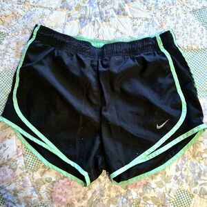 Nike Women's Black Athletic Shorts with Mint Trim